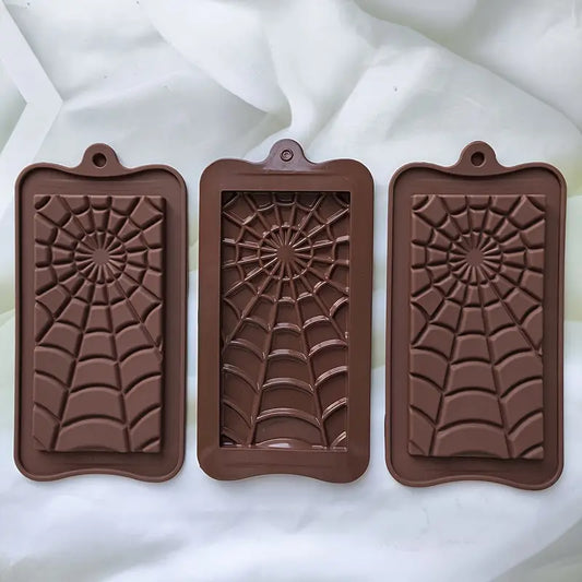 Spider Web Chocolate Block Silicone Mould.