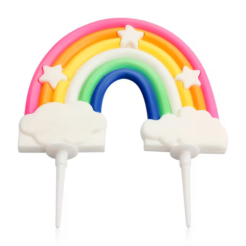 1PC - Soft Ceramic Rainbow Cake Topper