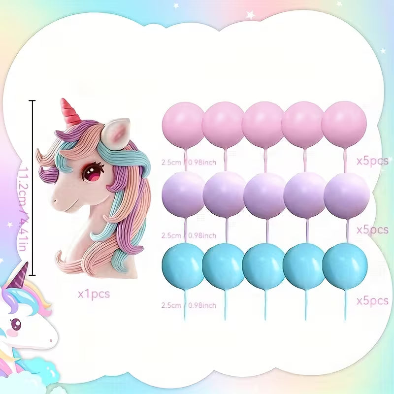 16pc Unicorn Cake Decorating Kit