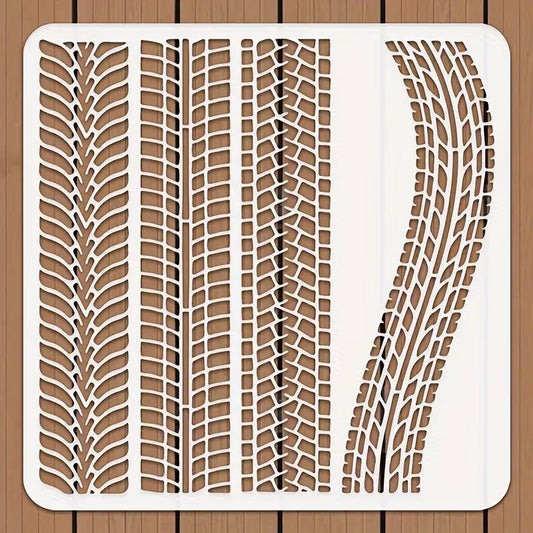Tire Track Stencil