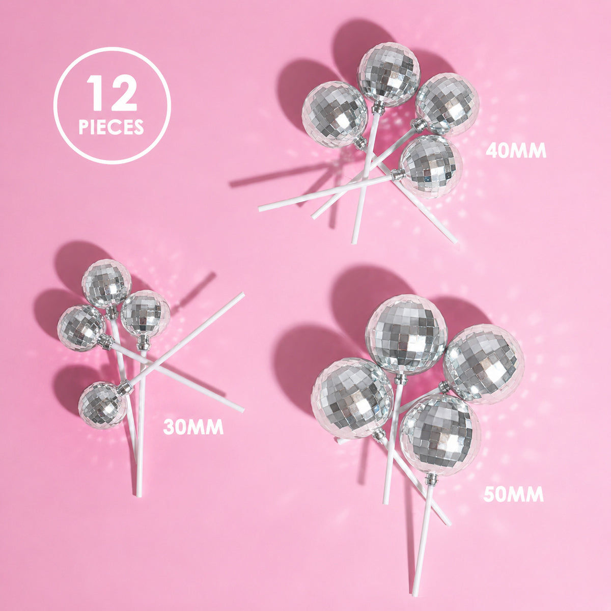 Sprinks - 12Pc Disco Ball - Silver