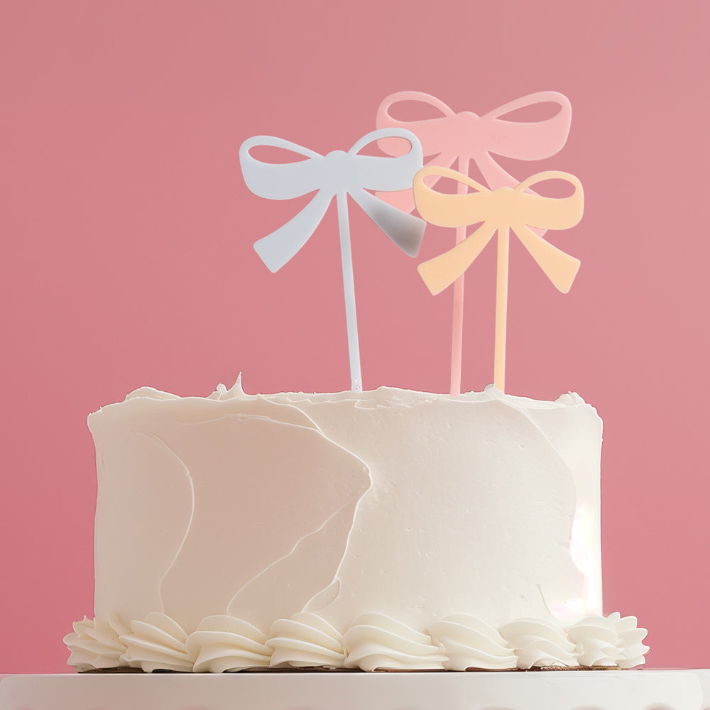 Milkshake Bows Cake Topper - Mixed (3 Bows).