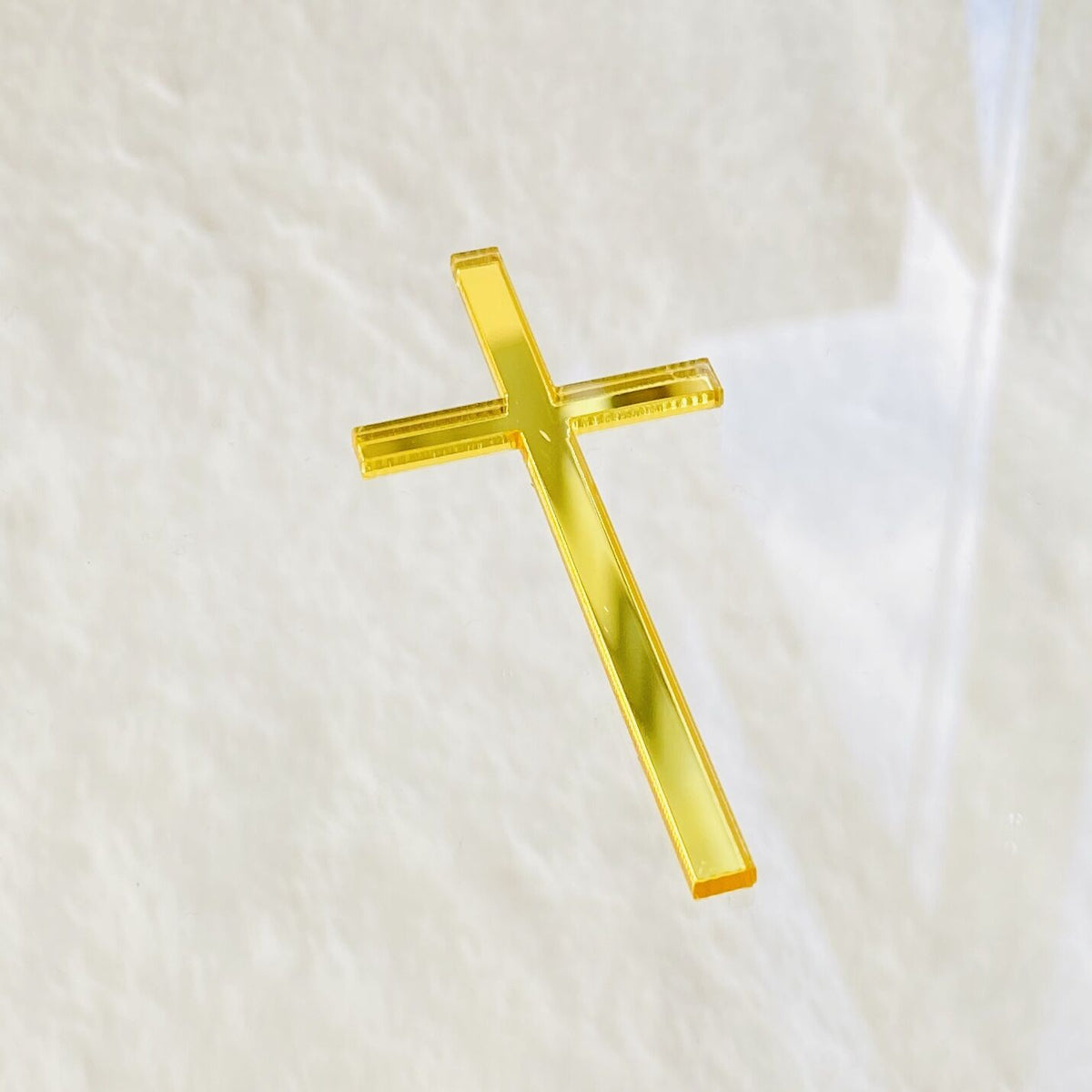 Acrylic - Gold Cross 9cm