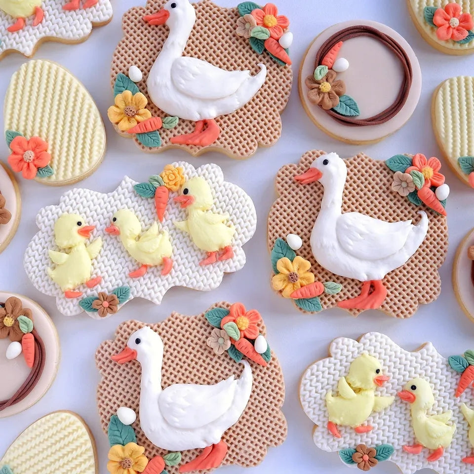 Silicone Mould - Mother Duck & Ducklings/ Goose Silicone Mould - S293