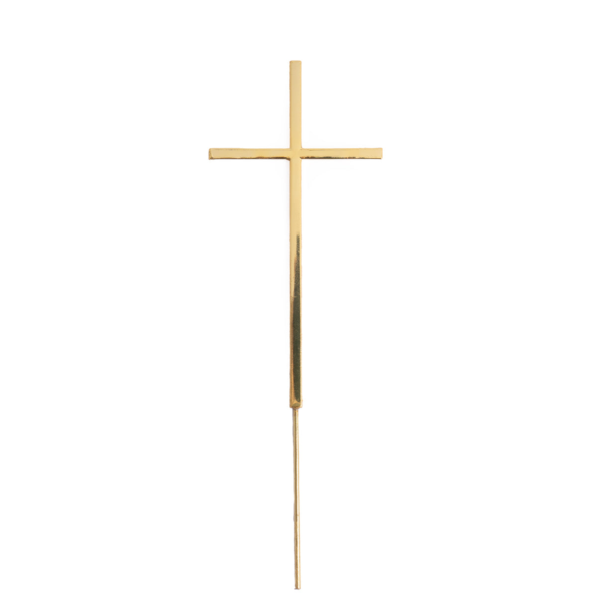 Cake & Candle Metal Cross Cake Topper - Gold