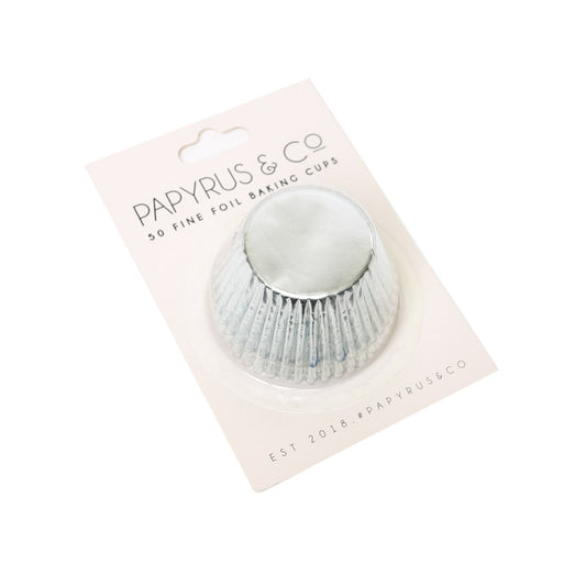 Papyrus and Co 50PK Foil Baking Cups - Silver Medium 44mm