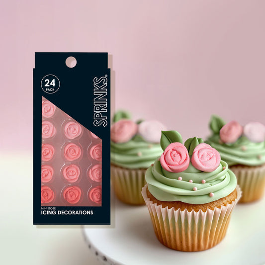 24PK Sprinks Icing Decorations - Mini Roses