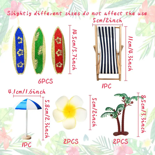 Summer Beach Theme Caking Decorating Kit 12pc