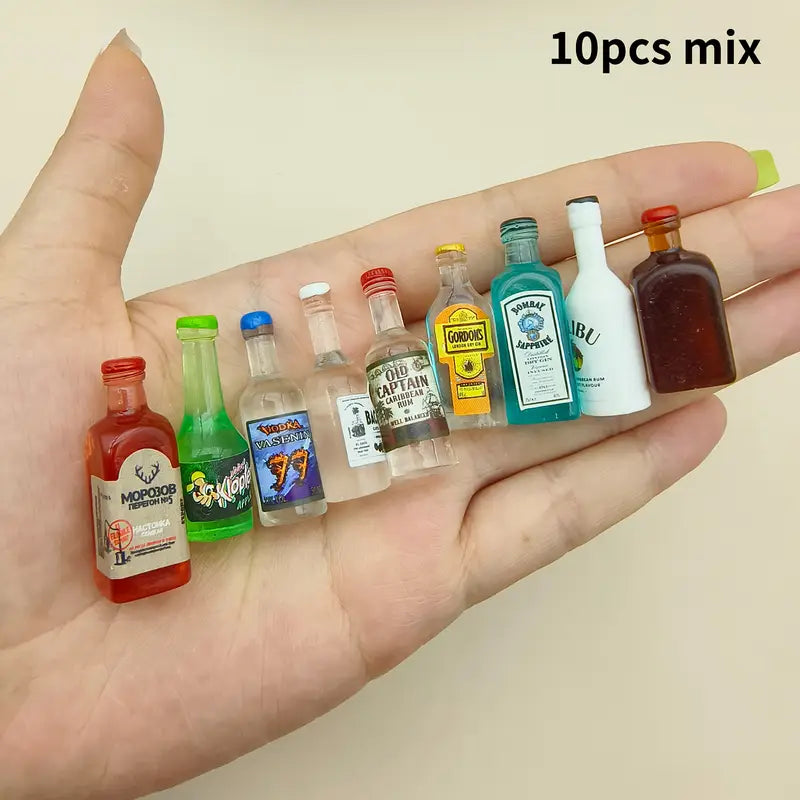 10PC Miniature Liquor Bottles