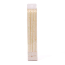Cake & Candle White Glitter Cake Candles (Pack of 12)