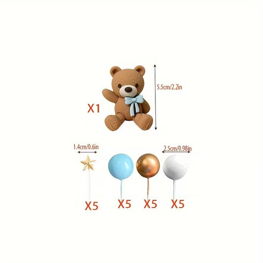 21PC Blue Bear / Ball Decorating Kit