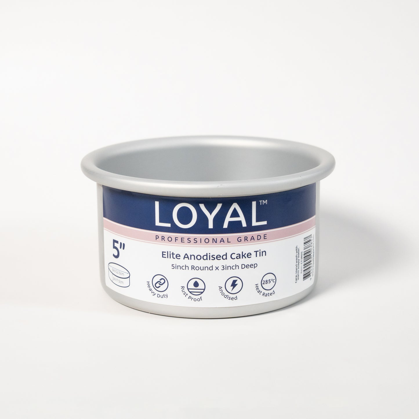 LOYAL Elite Anodised Cake Tin 3" Deep Round