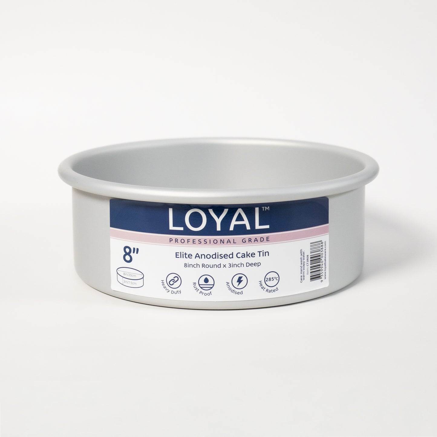 LOYAL Elite Anodised Cake Tin 3" Deep Round