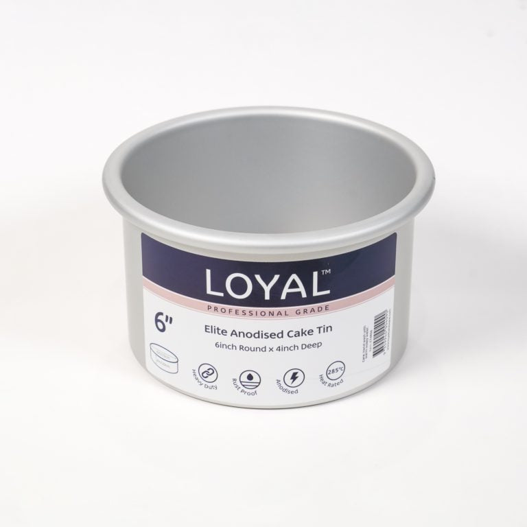 LOYAL Elite Anodised Cake Tin 4" Deep Round