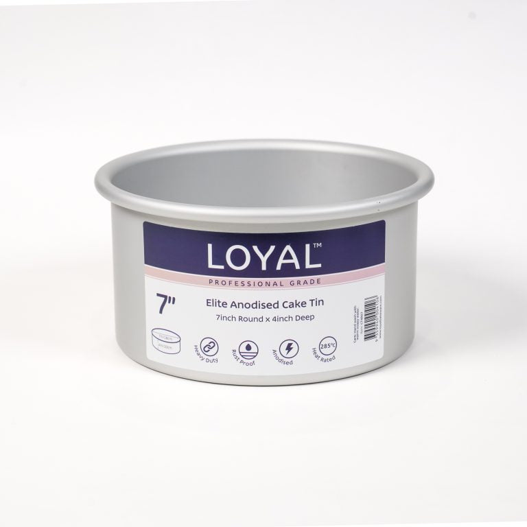 LOYAL Elite Anodised Cake Tin 4" Deep Round