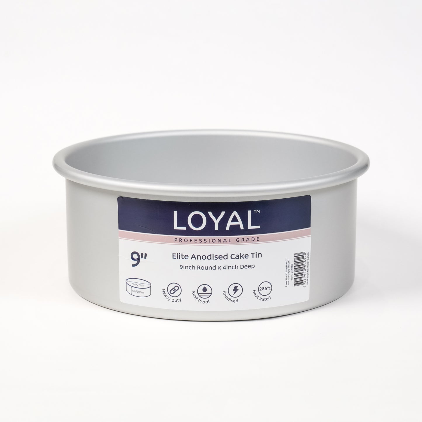 LOYAL Elite Anodised Cake Tin 4" Deep Round