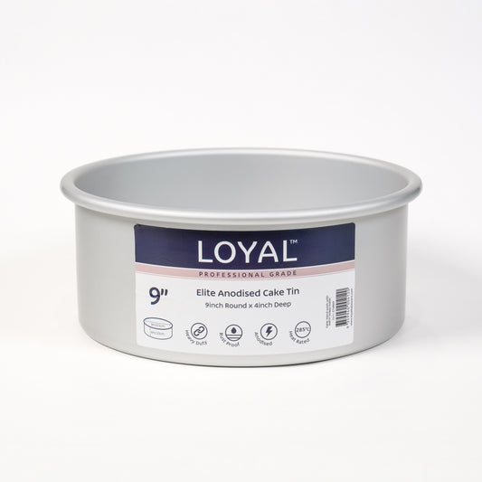 LOYAL Elite Anodised Cake Tin 4" Deep Round
