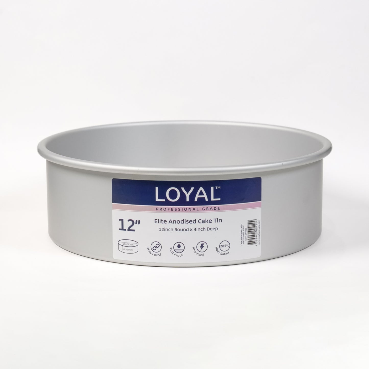 LOYAL Elite Anodised Cake Tin 4" Deep Round