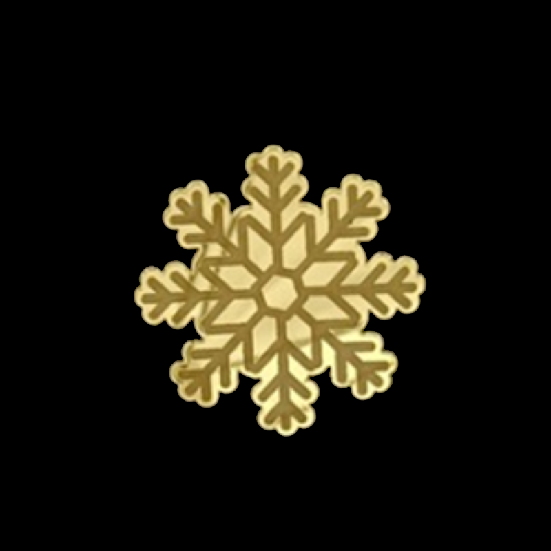 Snowflake Plaque 5pk - Gold
