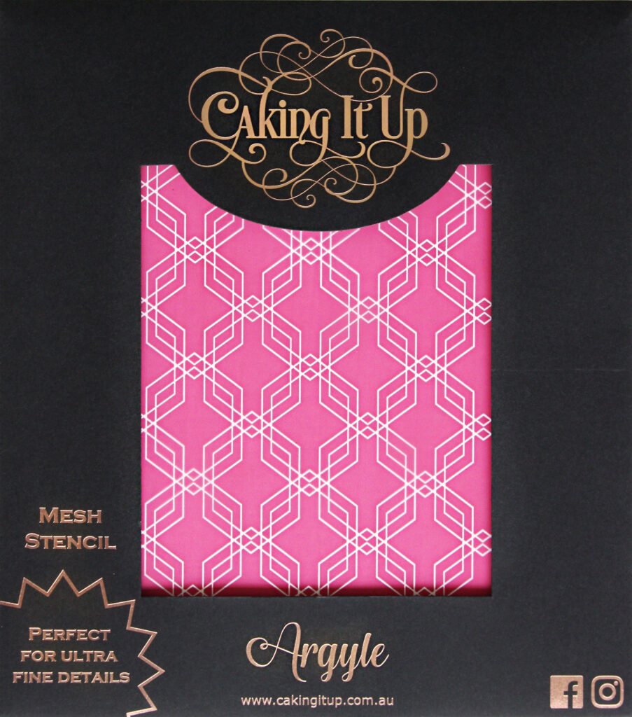 Caking It Up - Argyle Mesh Stencil