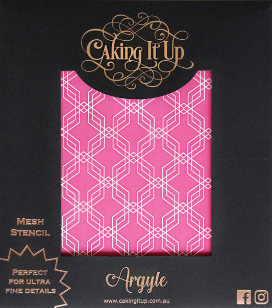 Caking It Up - Argyle Mesh Stencil