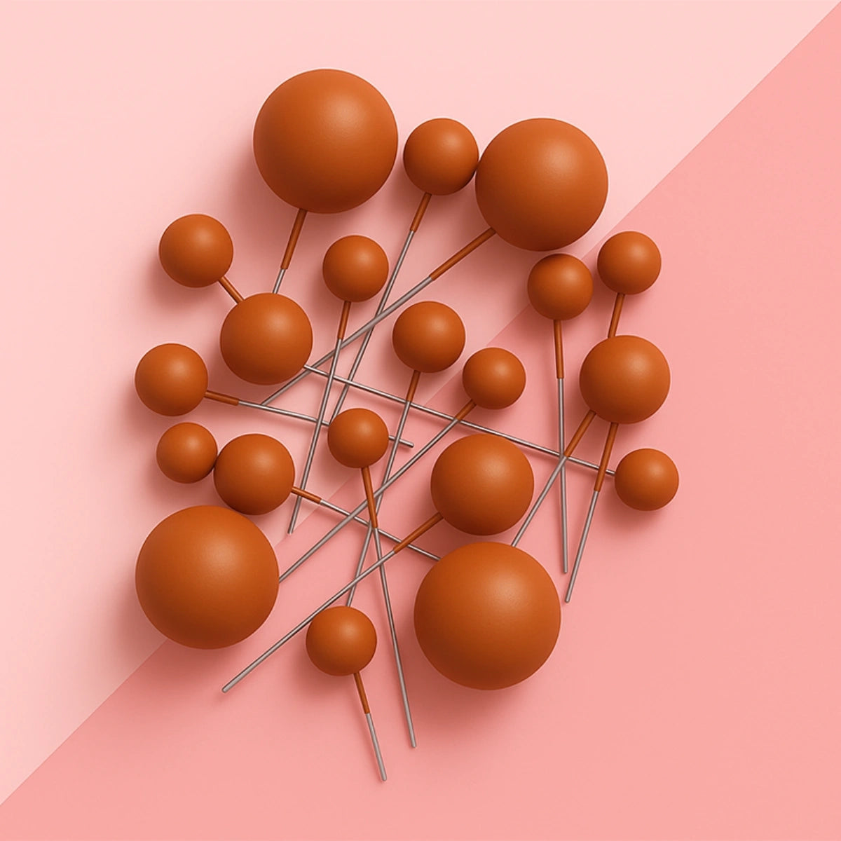 Iconic - Burnt Orange - Matte Ball Toppers - 20PCS