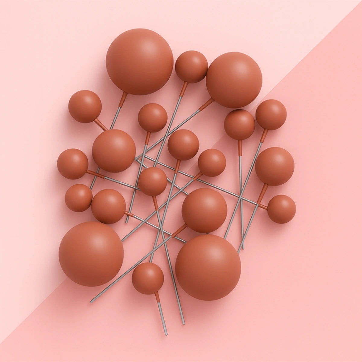 Iconic - Blush Pink - Matte Ball Toppers - 20PCS