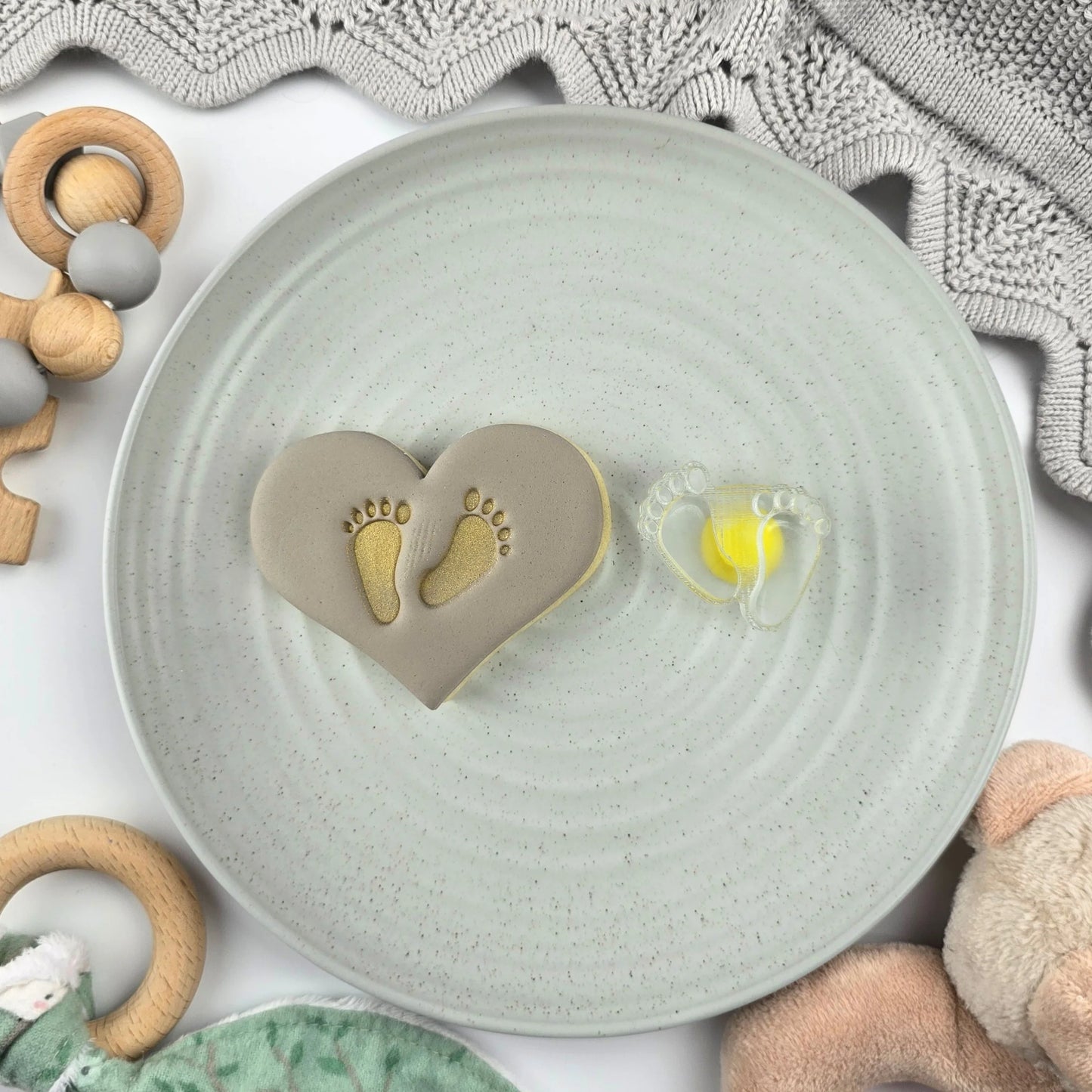 Custom Cookie Cutters Embosser - Baby Feet