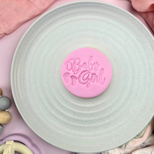 Custom Cookie Cutters Embosser - Baby Girl.