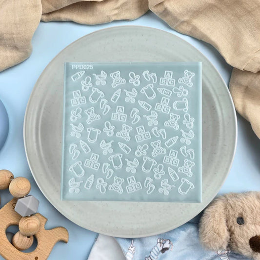 Custom Cookie Cutter - Baby Pattern Plate - Debosser