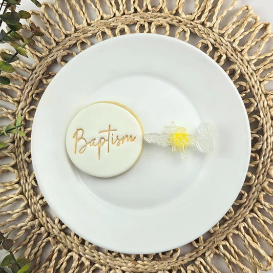 Custom Cookie Cutters Embosser - Baptism