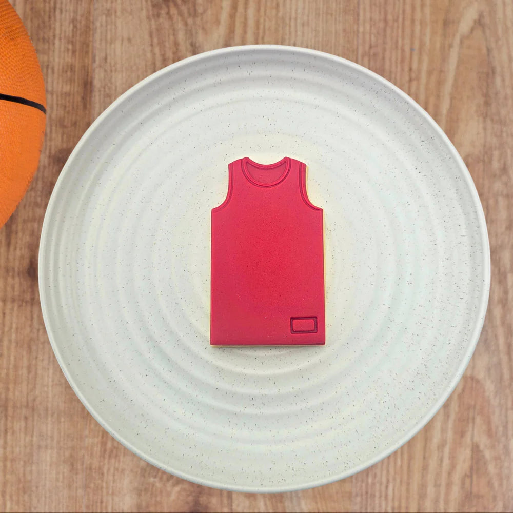 Custom Cookie Cutters Cutter & Embosser Set - Basketball Jersey