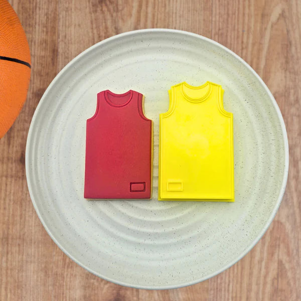 Custom Cookie Cutters Cutter & Embosser Set - Basketball Jersey