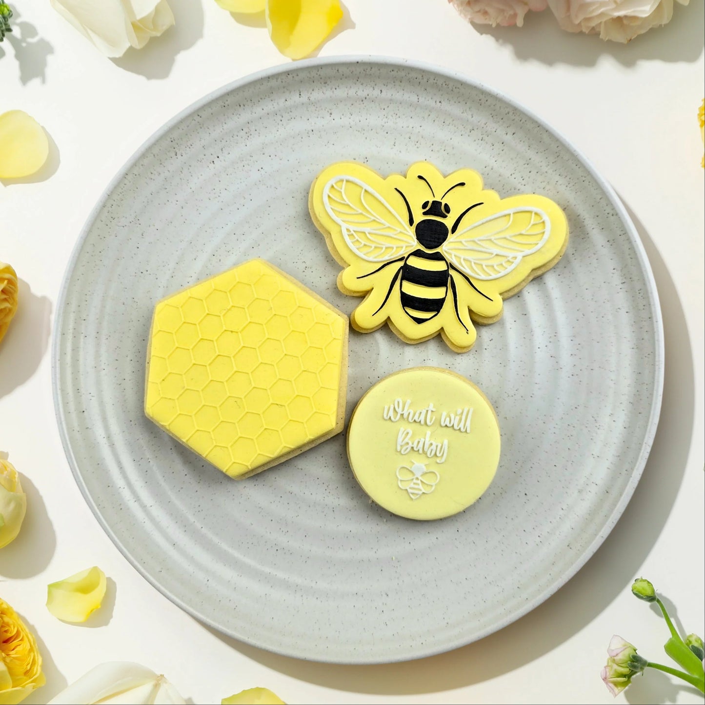 Custom Cookie Cutters -  Honeycomb Pattern Plate Debosser.