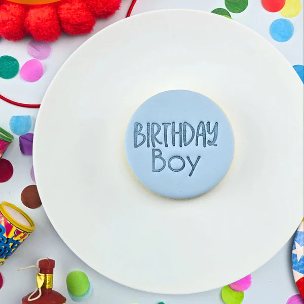 Custom Cookie Cutters - Birthday Boy Embosser.