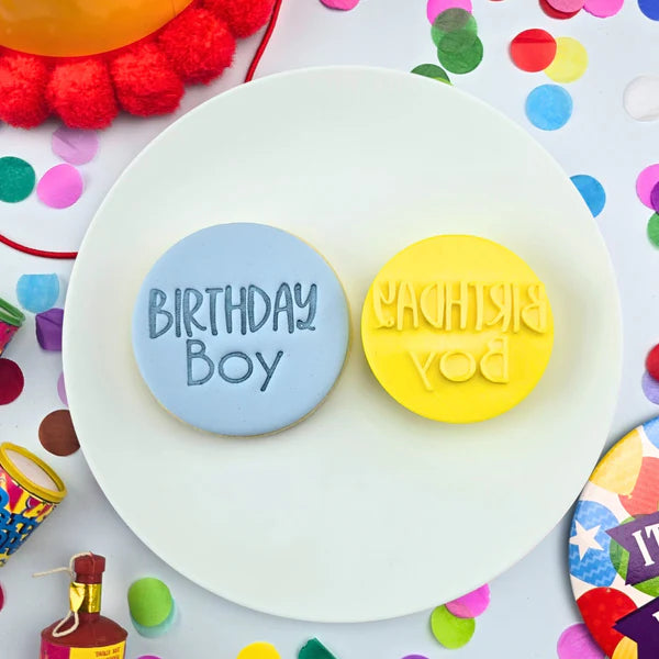 Custom Cookie Cutters - Birthday Boy Embosser.