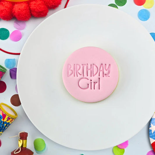 Custom Cookie Cutters - Birthday Girl Embosser.