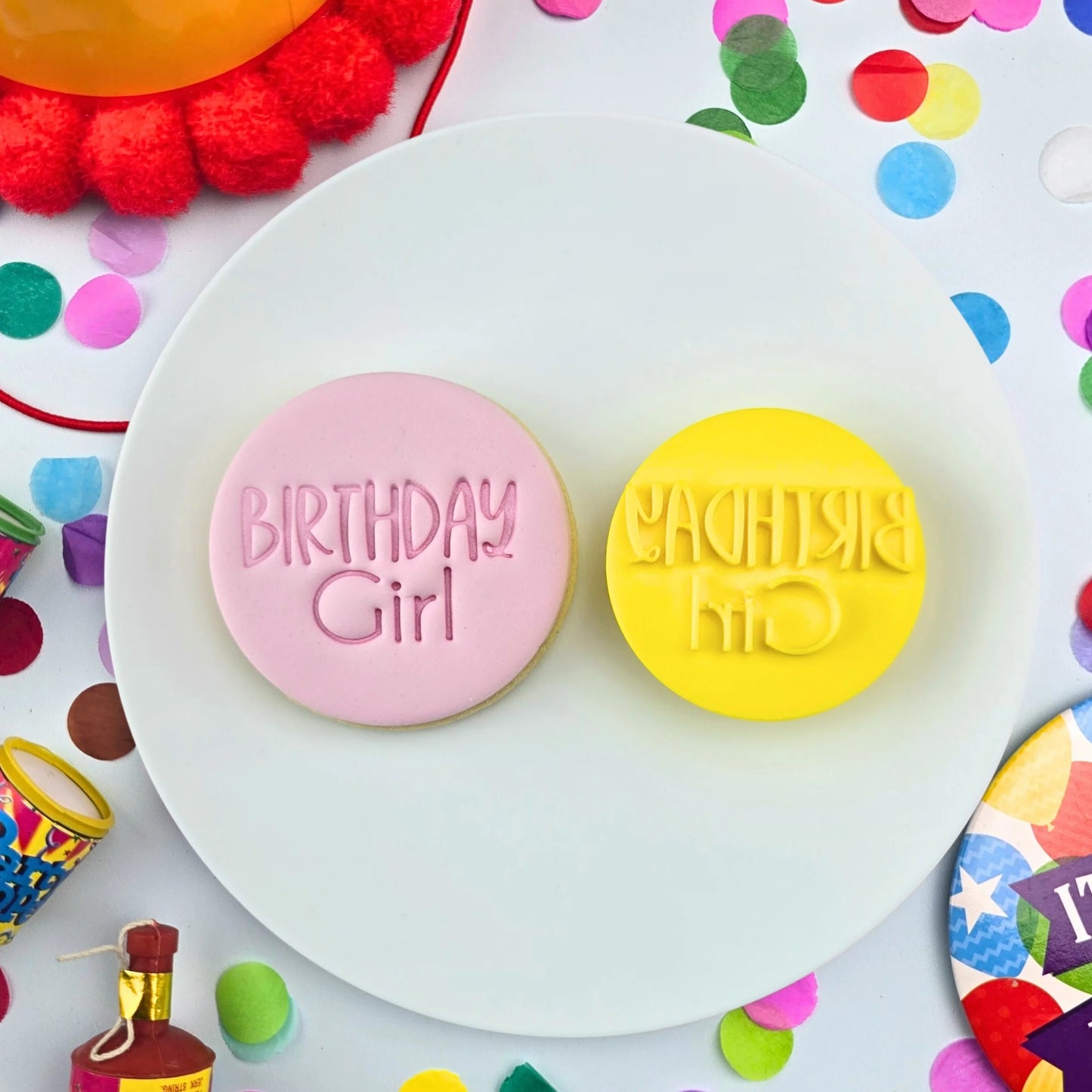 Custom Cookie Cutters - Birthday Girl Embosser.