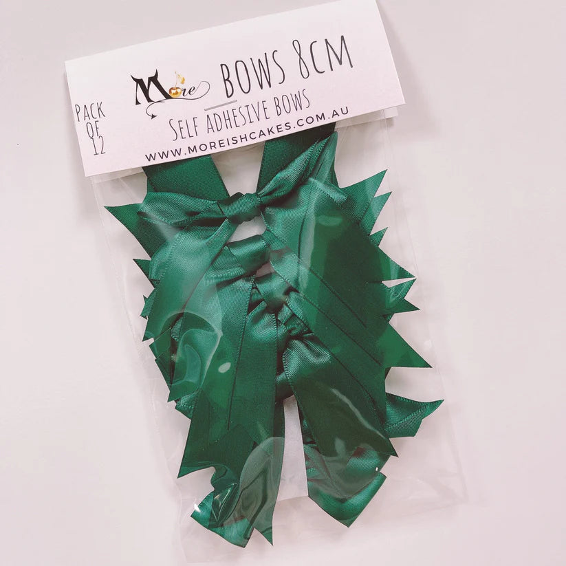 More Bows - Self Adhesive - 8cm - Pack of 12 - Various Colours