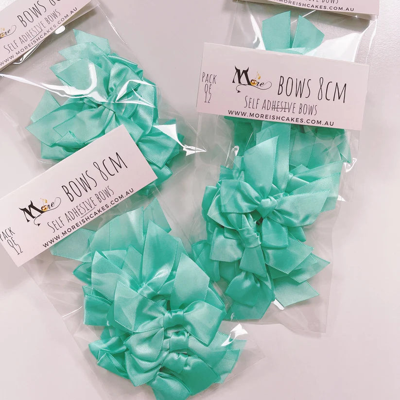 More Bows - Self Adhesive - 8cm - Pack of 12 - Various Colours