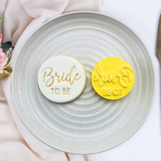 Custom Cookie Cutters Embosser - Bride To be V3.