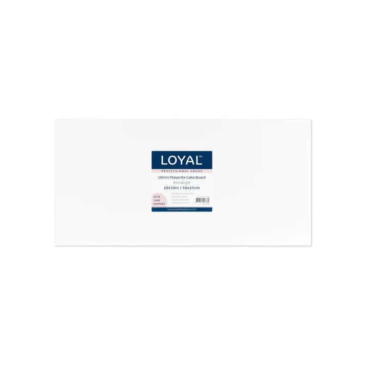 Loyal White Rectangle 10mm Cake Board - 50cm x 25cm (20inch x 10inch)