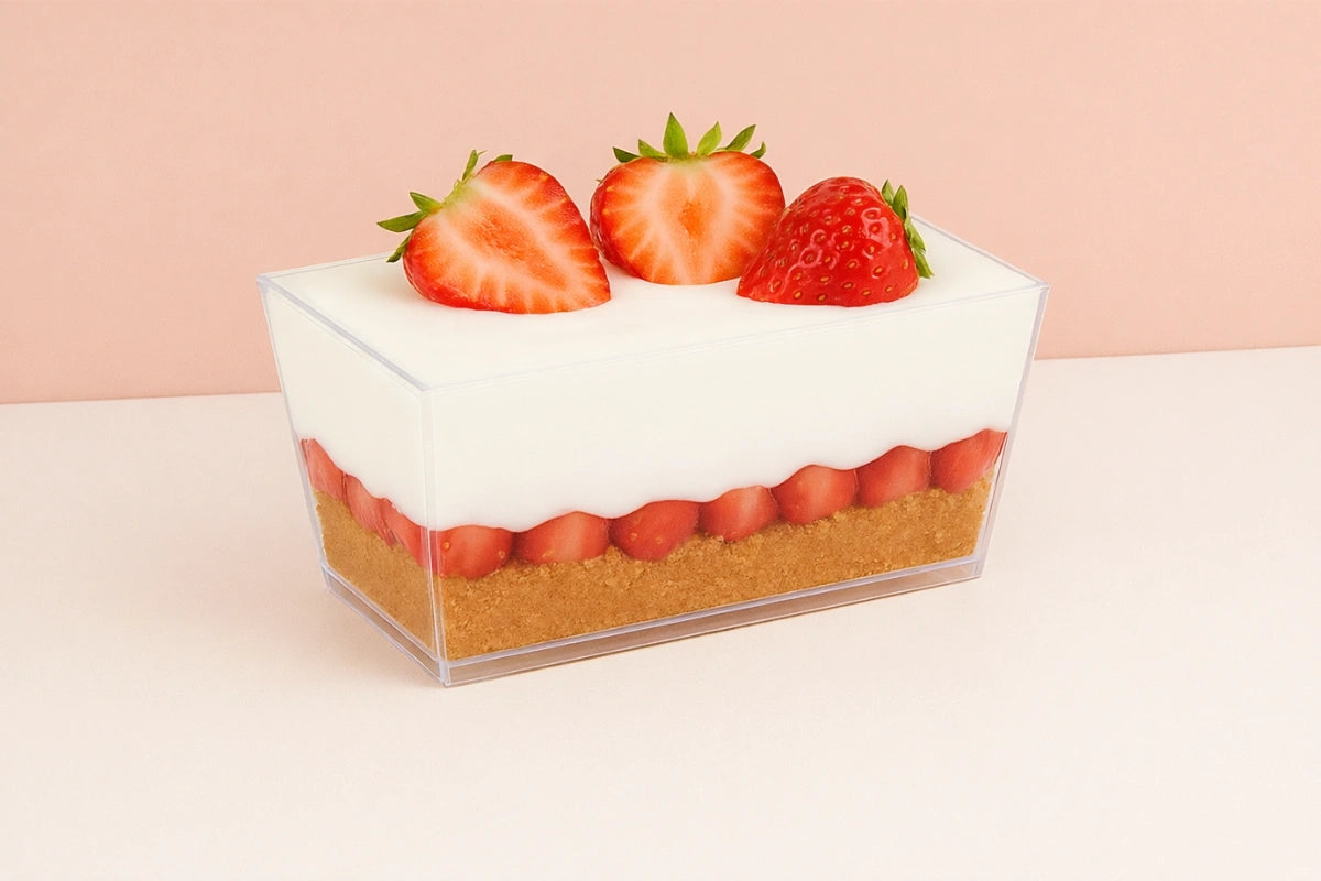 Iconic - Rectangle Dessert Cups - 120ml - 10pc
