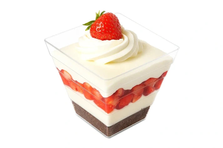 Mini Square Tapered Dessert Cups - 60ml - 10pc
