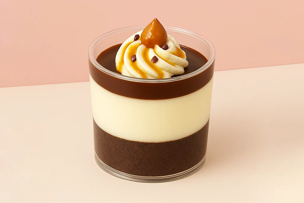 Round Flat Dessert Cups - 60ml - 10pc