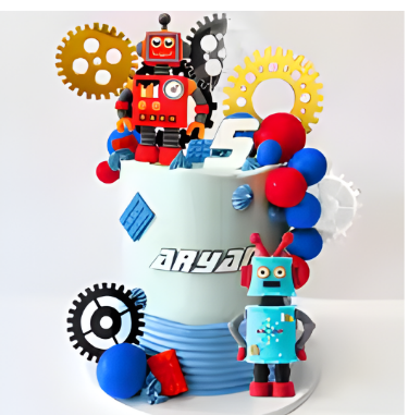18pc Robot Cake Decorating Kit