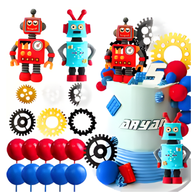 18pc Robot Cake Decorating Kit