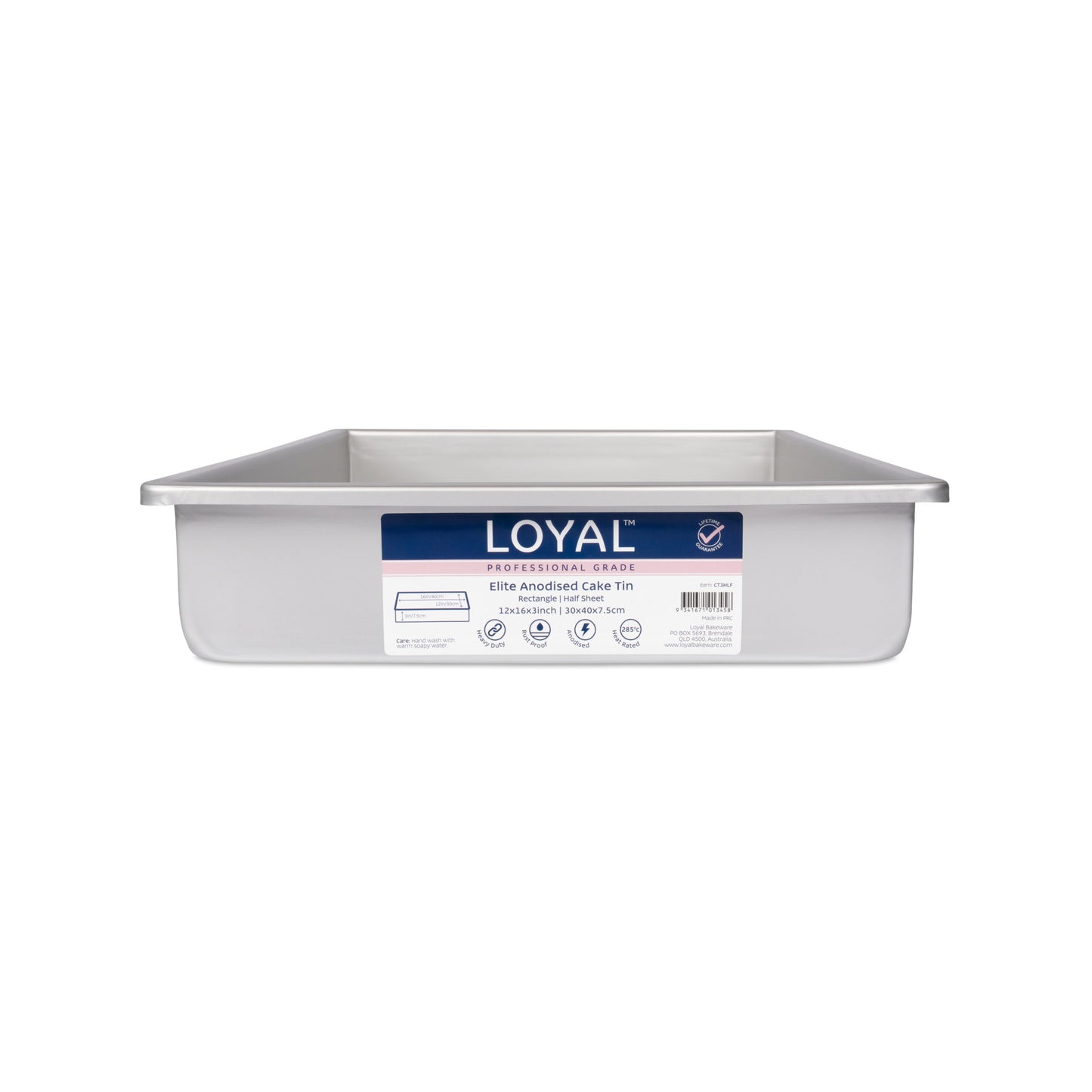 Loyal Elite Anodised Cake Tin - Half Slab (12x16x3")