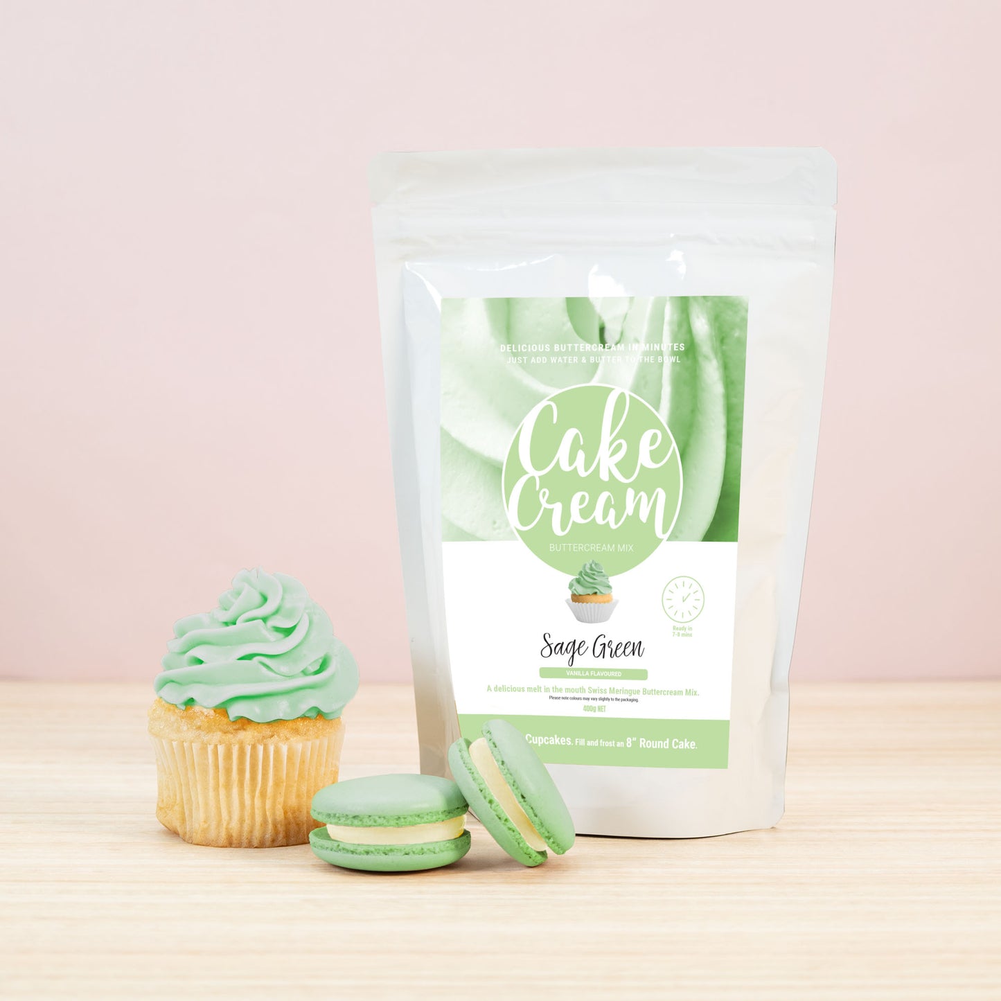 Cake Cream 400g - Sage Green