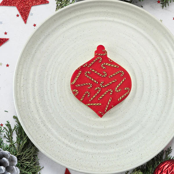 Custom Cookie Cutters - Candy Canes Pattern Plate.